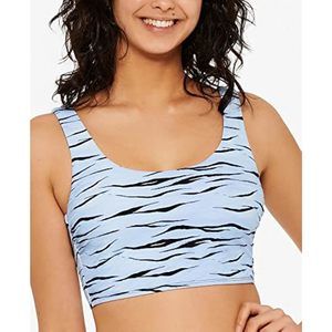 $20 Hula Honey Women's Swiwmear Light Small Wild Cat Bikini Top Blue Size Small